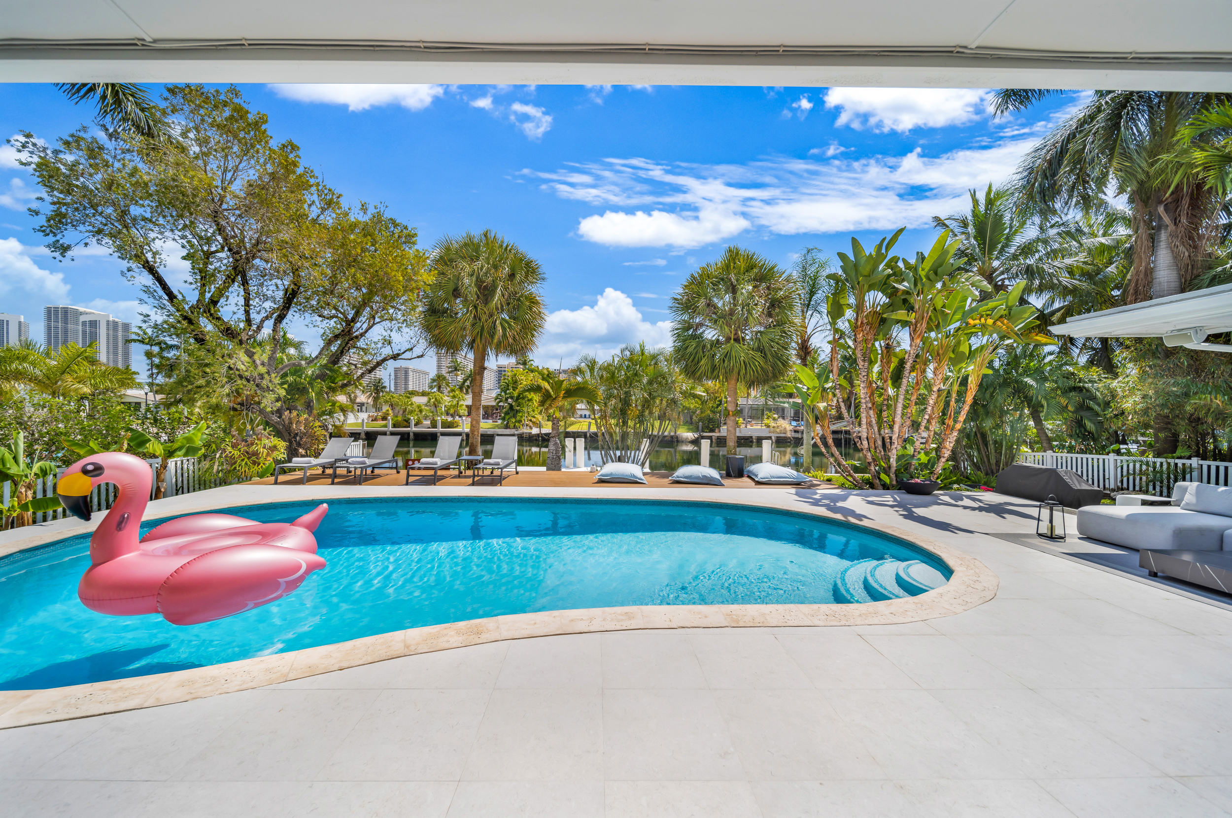 Luxury poolside retreat