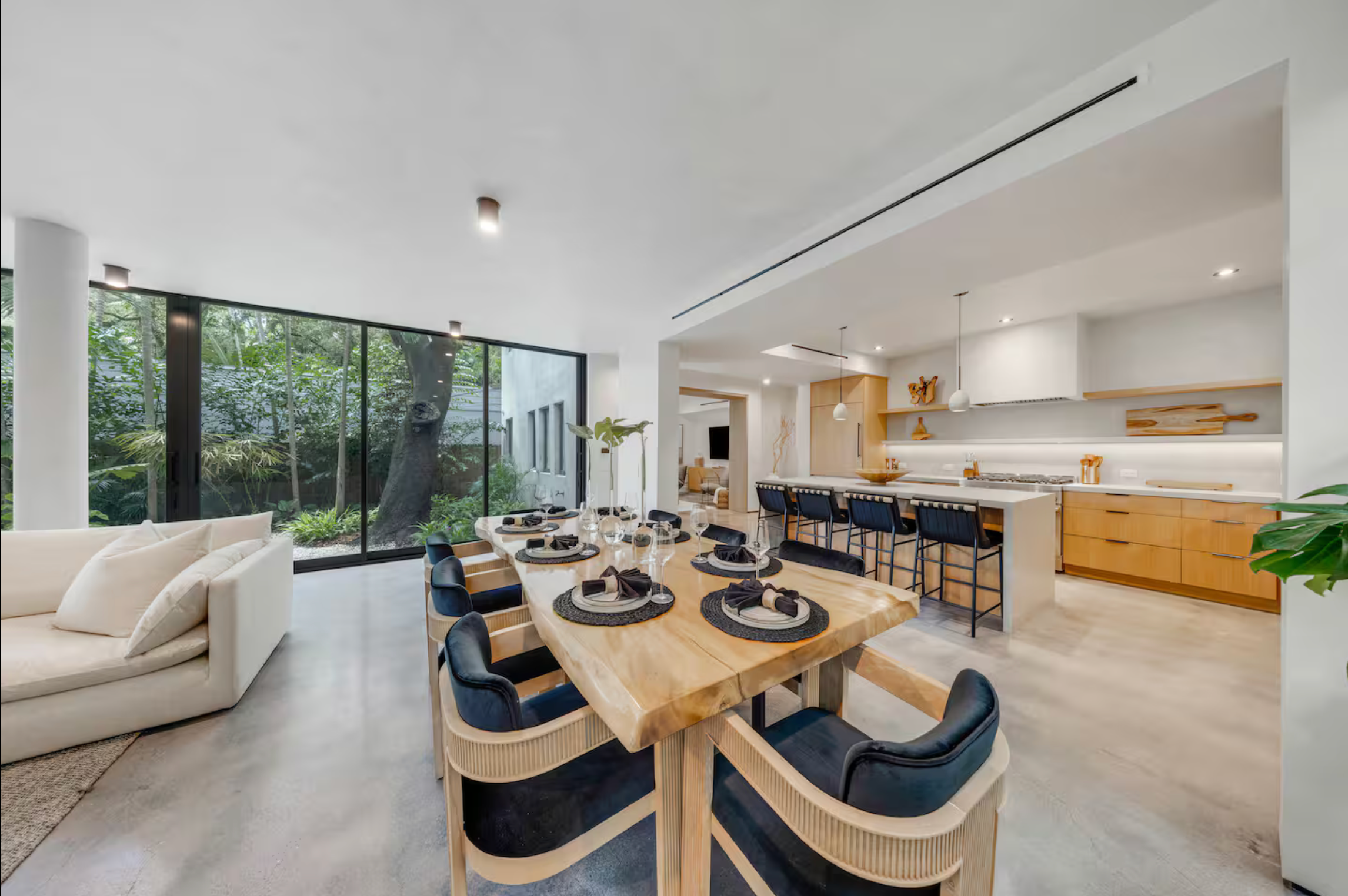 Luxury poolside area